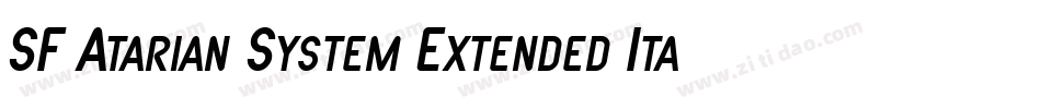SF Atarian System Extended Italic字体转换
